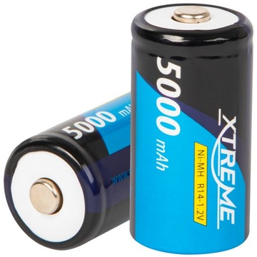 БАТАРЕИ 2 ШТ. Ni-MH R14 1,2 В 5000 мАч XTREME