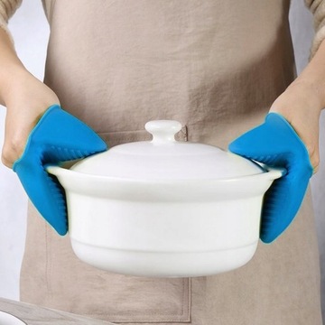 2x КУХОННЫЕ ПЕРЧАТКИ, ЗАХВАТ, ЖАРОСТОЙКИЙ СИЛИКОН