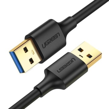 Кабель USB 3.0 A-A UGREEN US128 0,5 м (черный)
