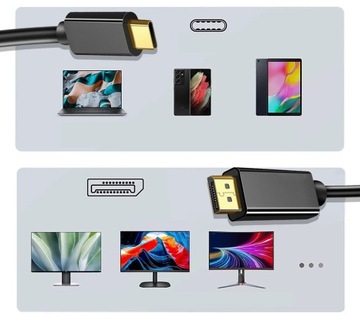 Кабель USB C к Displayport 4K MacBook Thunderbolt