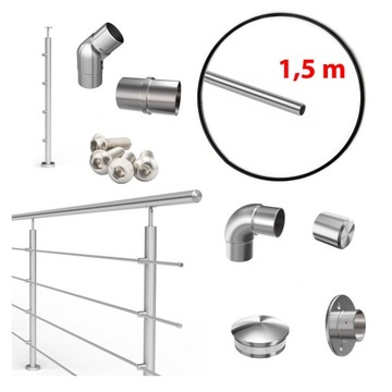 Elementy balustrady ATLANTA - Rurka Ø12,0 x 1,0 x 1500 mm, stal nierdzewna