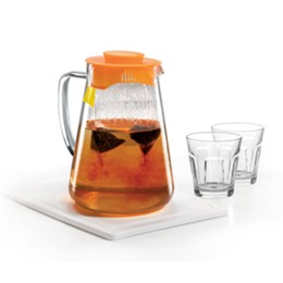 Dzbanek szklany z wieczkiem - pojemność 2,5 litra
