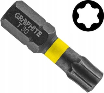 Bit udarowy Końcówka TORX T30 25 mm GRAPHITE