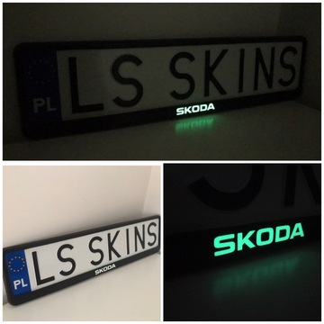 Рамка номерного знака Skoda / 2 шт.