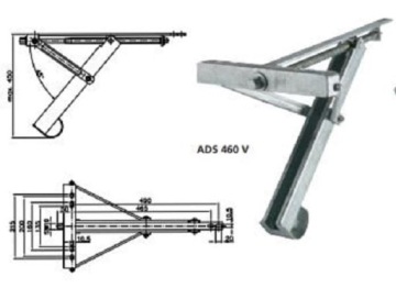 Угловая опора прицепа для ног Winterhoff 450 кг
