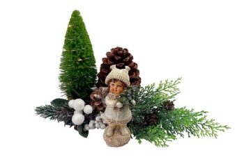 ДЕКОРАТИВНАЯ МАЛЕНЬКАЯ РОЖДЕСТВЕНСКАЯ ЕЛКА С ПОДСВЕТКОЙ/ДЕКРЕ