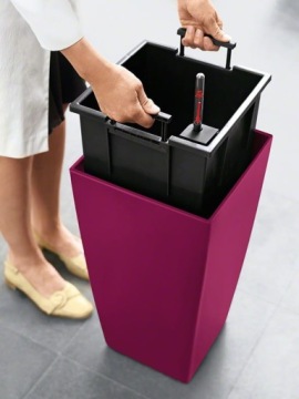 Cubico Color 22 белый цветочный горшок Lechuza