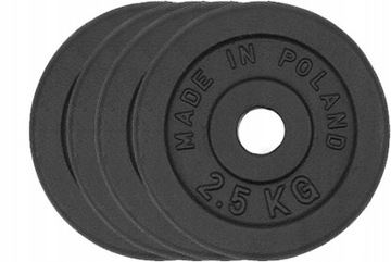 OBCIĄŻENIE ŻELIWNE 4x2,5kg ZESTAW talerz krążek 31
