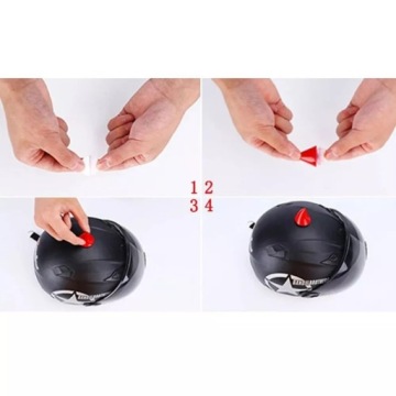 Цветные рожки для шлема, 2 шт. Красные.