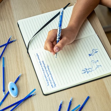 ЭКСПОЛИтура синих ручек: установка с картриджами и аксессуарами