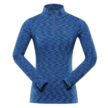 ALPINE PRO Bluza damska sportowa turystyczna z zamkiem Qada niebieski r.M