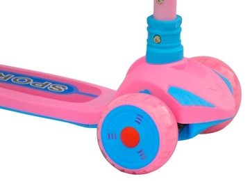 ТРЕХКОЛЕСНЫЙ БАЛАНСИРОВАННЫЙ САМОКОТ, СВЕТОДИОДНЫЕ КОЛЕСА, 50 кг, складной, усиленный