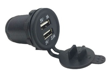 АВТОМОБИЛЬНОЕ ЗАРЯДНОЕ УСТРОЙСТВО 2x USB 1A + 2.1A ПАНЕЛЬ ПРИкуривателя 3.1A