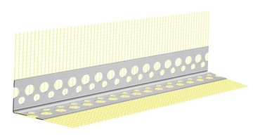 Narożnik PVC LISTWA PCV z siatką 10X10 cm 2,5mb 50 szt.