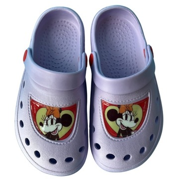 ТАПОЧКИ ИЗ ПЕНЫ CROKES МИННИ МАУС DISNEY ПЛЯЖНЫЕ ТАПОЧКИ ДЛЯ БАССЕЙНА ДЛЯ ДЕВОЧЕК 26/27