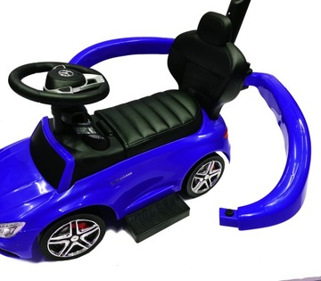 4IN1 MERCEDES AMG SPORTS RIDE-OVER, КОЖАНЫЕ СИДЕНИЯ, МЯГКИЕ КОЛЕСА, БАРЬЕРЫ