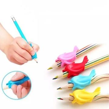 5 шт., силиконовый держатель для ручки-карандаша, устройство для коррекции письма