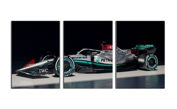 3x OBRAZ NA ŚCIANĘ TRYPTYK MERCEDES 22 F1 30x40