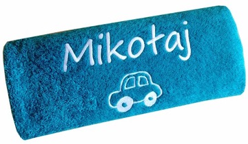 Prezent DLA CHŁOPCA dwulatka trzylatka URODZINY ręcznik z haftem IMIĘ napis