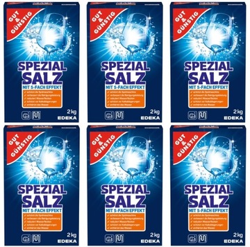 Gut&Gunstig Spezial Salz Sól do Zmywarek 6x2kg