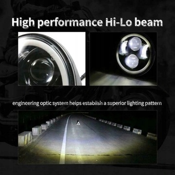 REFLEKTOR LAMPA PRZÓD MOTOCYKLOWA H4 LED 5.75in