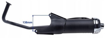 Tłumik Skuter 4T. Romet Zipp Kingway Zumico Router