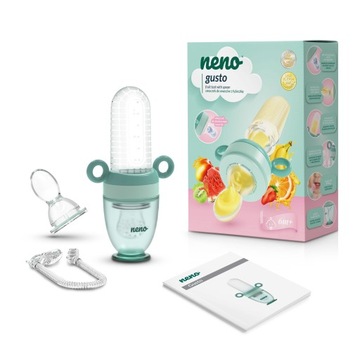 Neno Gusto smoczek gryzak do owoców jedzenia z łyżeczką BPA FREE
