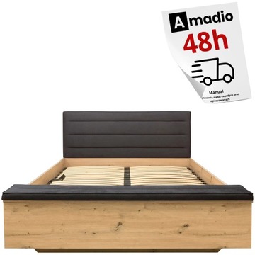 Ostia łóżko z pojemnikiem 160x200 sypialnia BRW Black Red White