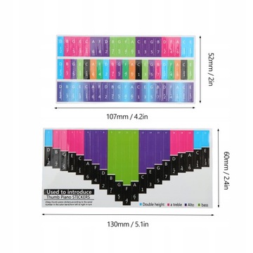 Красочные наклейки со шкалой Калимбы