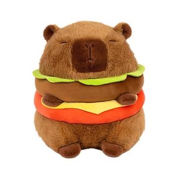 Pluszowa Hamburger Kapibara Cartoon Car Home Decor Kapibara Lalka Kapibara 28cm