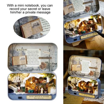 Миниатюрный дом DIY КОМНАТА LED BOX