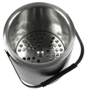 Ведро для льда с щипцами, емкость 1,3, черное