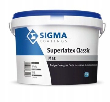 Краска SUPERLATEX CLASSIC белая матовая 5л SIGMA