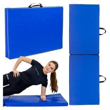 MATERAC REHABILITACYJNY SKŁADANY PRZENOŚNY 2 CZĘŚCIOWY AKITO 60X180CM