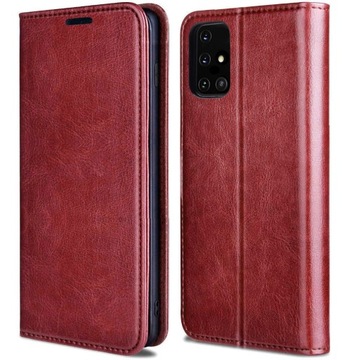 ETUI SKÓRZANE NA MAGNES DO SAMSUNG M31s +SZKŁO