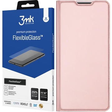 ZESTAW ETUI Z KLAPKĄ + SZKŁO HYBRYDOWE 3MK NA EKRAN DO IPHONE 14 PRO MAX