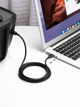 Кабель принтера и сканера USB A-B, 3 м, позолоченный, UGREEN, прочный, длинный кабель