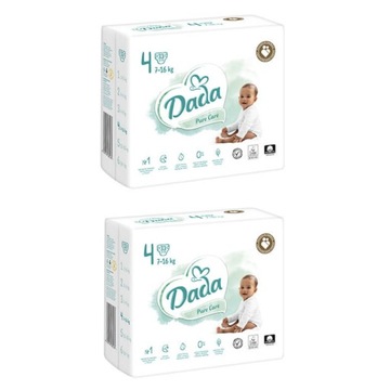 Pieluszki Dada 4 Pure Care Pampersy 7-16kg 2x33szt