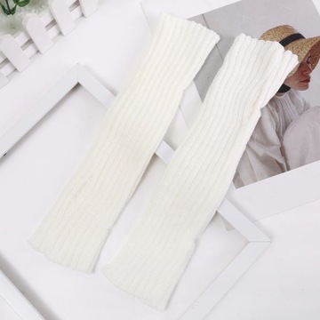 Y2k Fingerless Mittens Female Anime Gloves Women Knitted Gloves Arm Winter