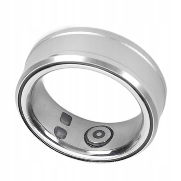 INTELIGENTNY PIERŚCIEŃ SMART RING MONITOROWANIE PRZEZ CAŁY DZIEŃ SREBRNY