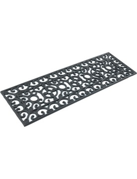 Wycieraczka pod drzwi Gumowa Nakładka na schody 25x75cm Ażurowa Czarna