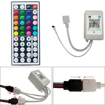 СВЕТОДИОДНАЯ ЛЕНТА RGB 5M ВОДОНЕПРОНИЦАЕМАЯ СВЕТОДИОДНАЯ ЛЕНТА 5050 ПУЛЬТ ДИСТАНЦИОННОГО УПРАВЛЕНИЯ + УПРАВЛЕНИЕ ПРИЛОЖЕНИЯМИ