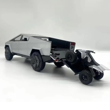 Модель Tesla Cybertruck 1:24, выдвижная игрушечная машина со звуком и светом.