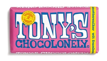 TONY'S Weiss Himbeere 180g czekolada biała z malinami z Niemiec