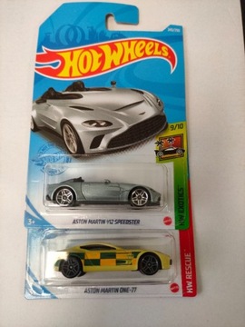 HOT WHEELS zestaw 2 autek ASTON MARTIN V12 SPEEDST