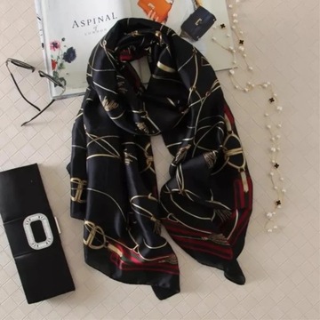 2023 Fashion 180*90CM Silk Scarf New Print Beach