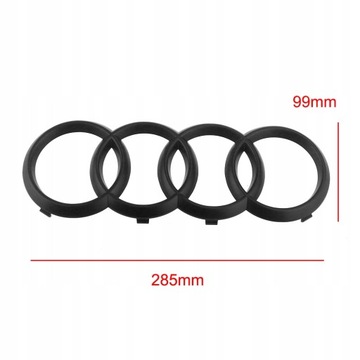 AUDI MASKA PŘEDNÍ S6 A6 Q3 Q5 ZNAKY LOGO 285X99MM