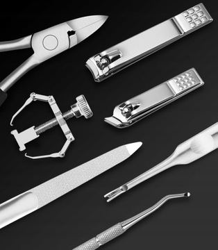 ZESTAW NA WRASTAJĄCE PAZNOKCIE KOREKCYJNY KLAMRA PODOLOGIA DOMOWA