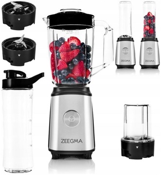 BLENDER KIELICHOWY 4w1 ZEEGMA MIKSER MŁYNEK 1050W