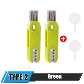 3 in 1 Bottle Gap Cleaner Brush Cup 1-2pcs Crevice Cleaning Brush Silicone
